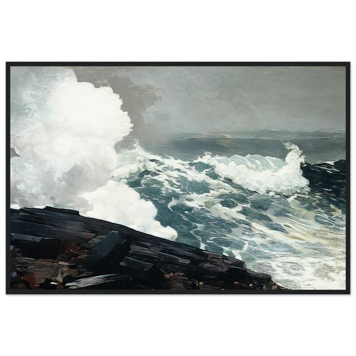 NORTHEASTER Framed Poster | Winslow Homer Framed Prints Wall Art | Winslow Homer Store