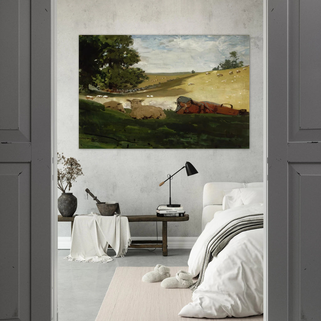 WARM AFTERNOON SHEPHERDESS Poster | Winslow Homer Poster | Winslow Homer Store