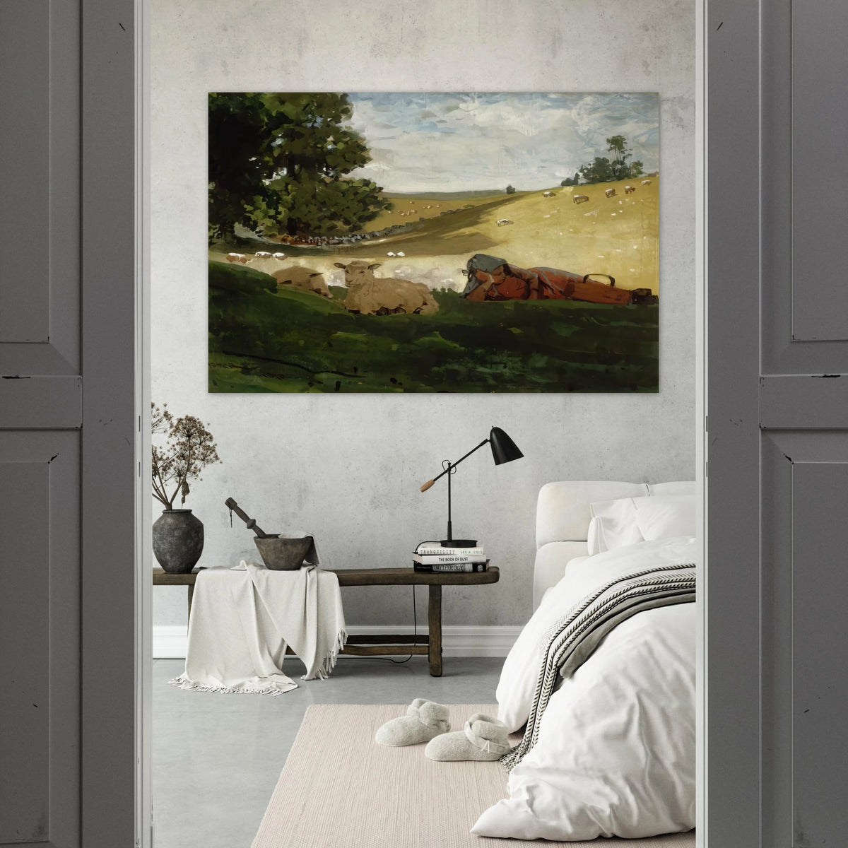 WARM AFTERNOON SHEPHERDESS Poster | Winslow Homer Poster | Winslow Homer Store