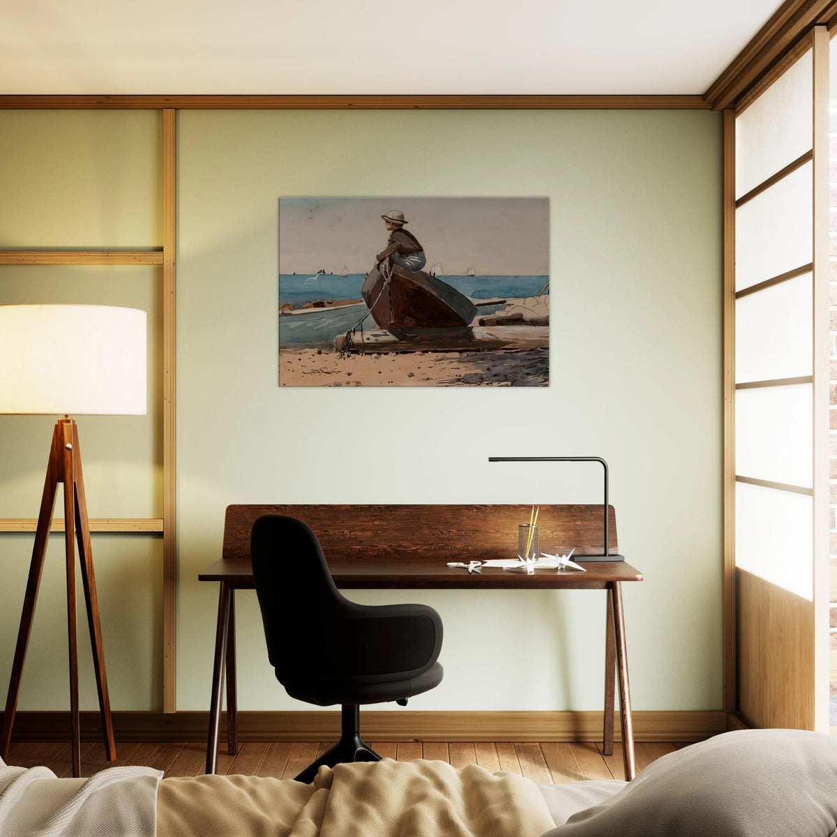 WAITING FOR DAD Canvas | Winslow Homer Canvas | Winslow Homer Store