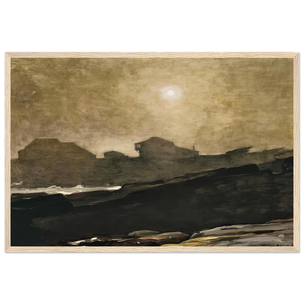THE ARTISTS STUDIO IN AFTERNOON FOG 1894 Framed Poster | Winslow Homer Framed Prints Wall Art | Winslow Homer Store