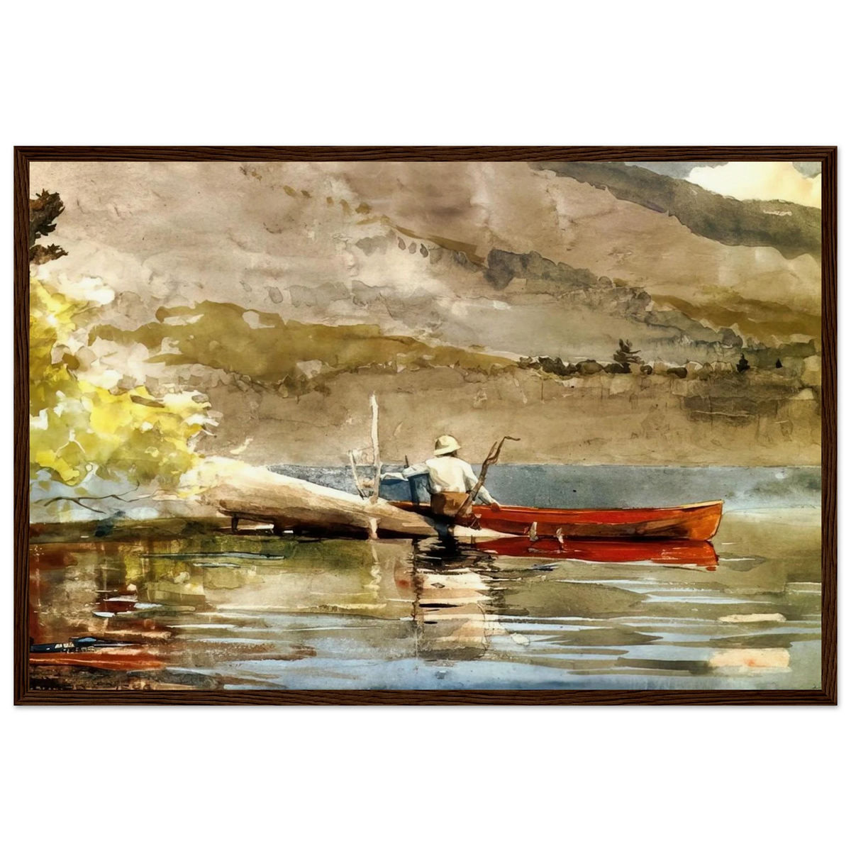 THE RED CANOE 1884 Framed Poster | Winslow Homer Framed Prints Wall Art | Winslow Homer Store