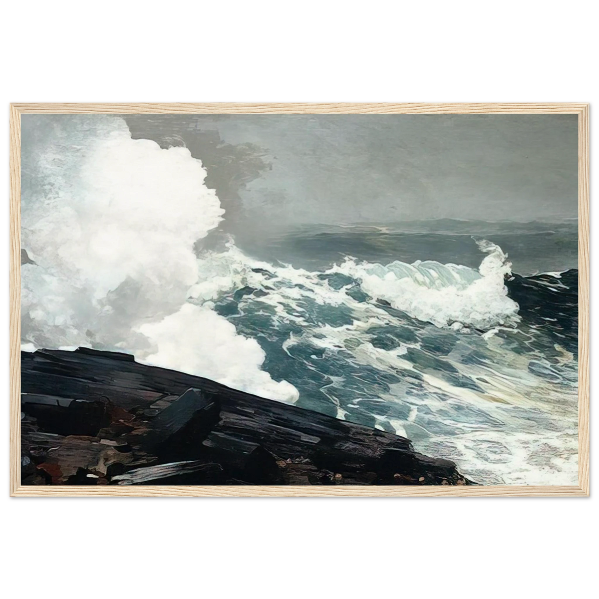 NORTHEASTER Framed Poster | Winslow Homer Framed Prints Wall Art | Winslow Homer Store