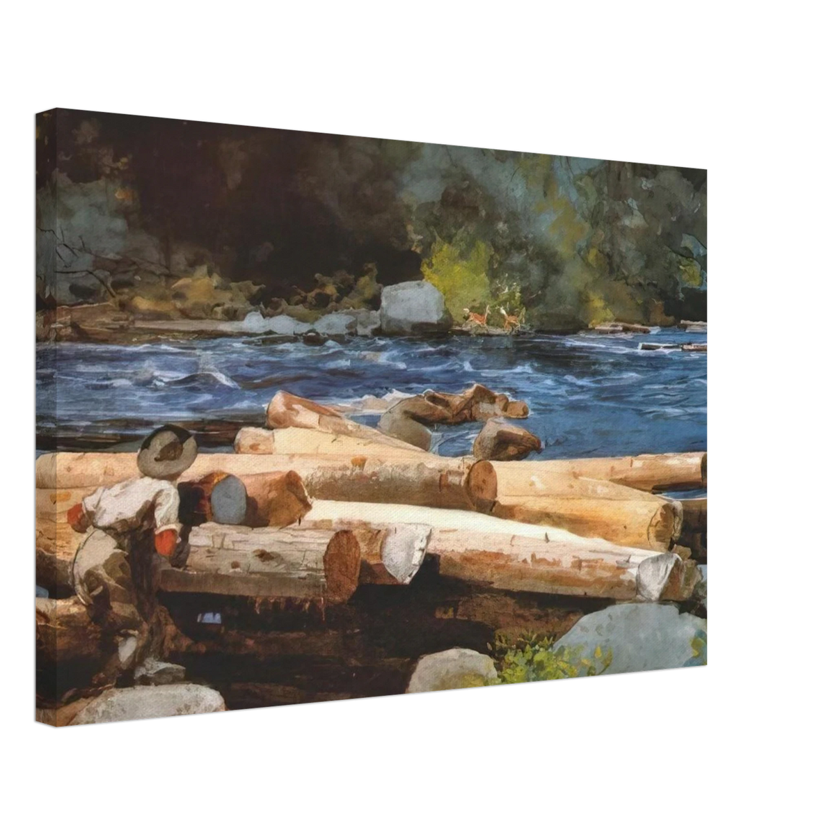 HUDSON RIVER Canvas | Winslow Homer Canvas | Winslow Homer Store