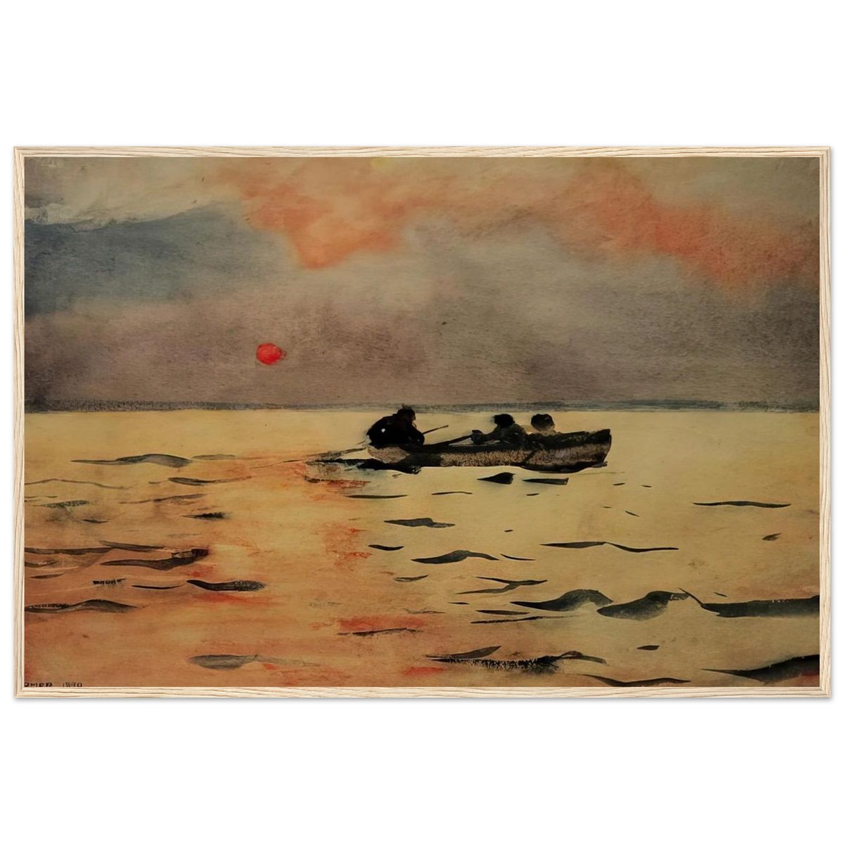 ROWING HOME Framed Poster | Winslow Homer Framed Prints Wall Art | Winslow Homer Store