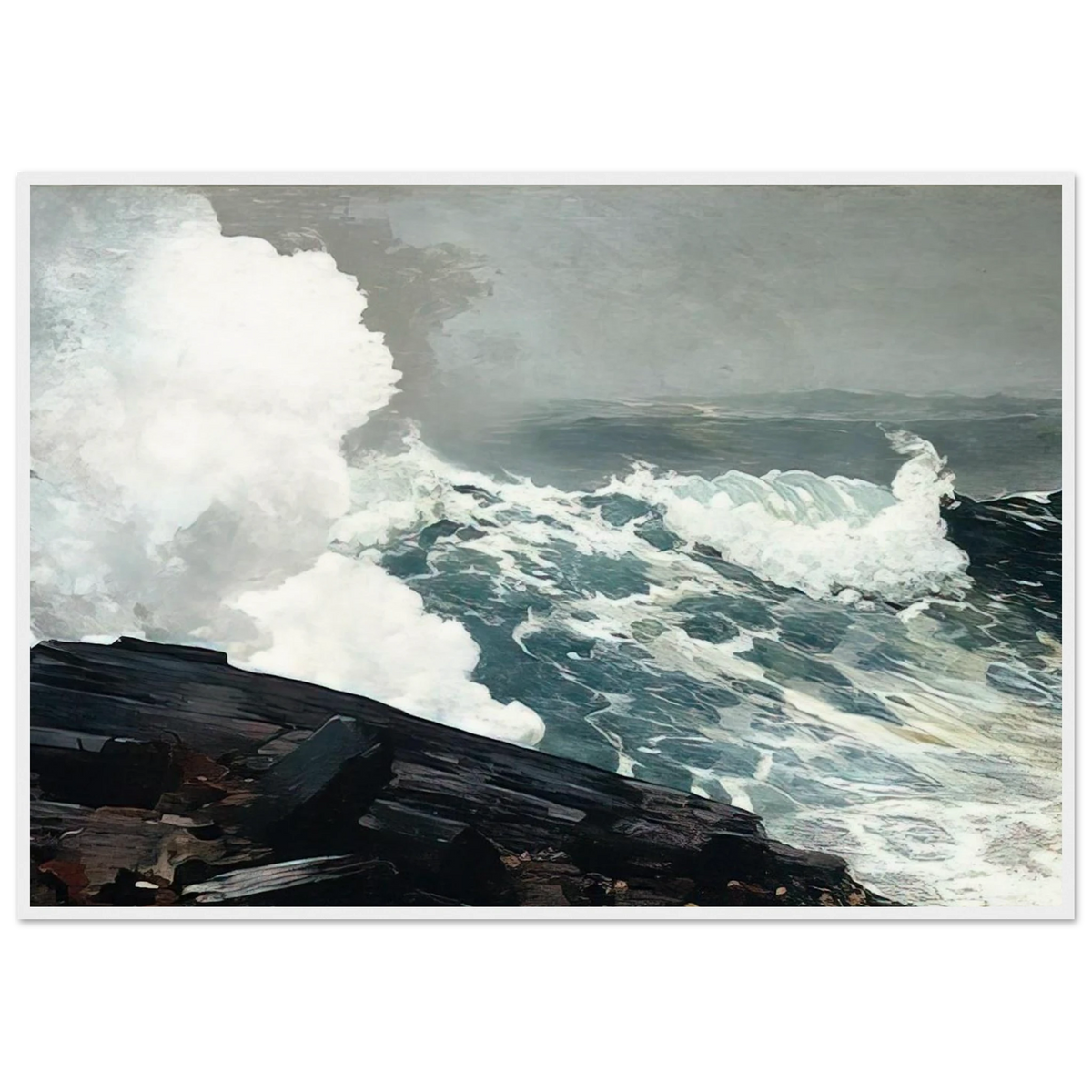NORTHEASTER Framed Poster | Winslow Homer Framed Prints Wall Art | Winslow Homer Store
