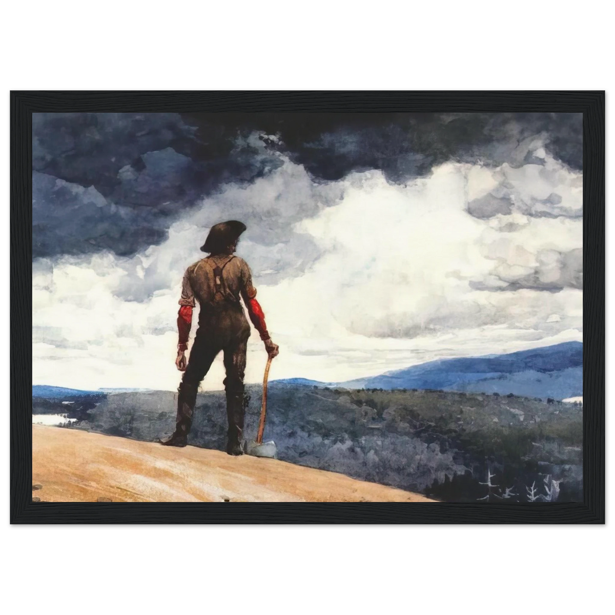 THE WOODCUTTER Framed Poster | Winslow Homer Framed Prints Wall Art | Winslow Homer Store