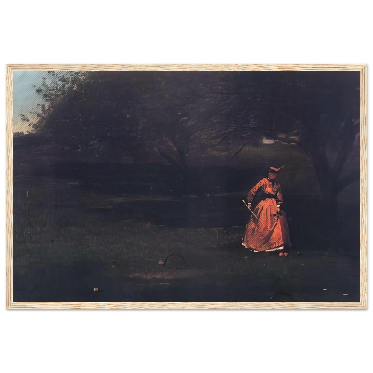 CROQUET PLAYERS 1 Framed Poster | Winslow Homer Framed Prints Wall Art | Winslow Homer Store
