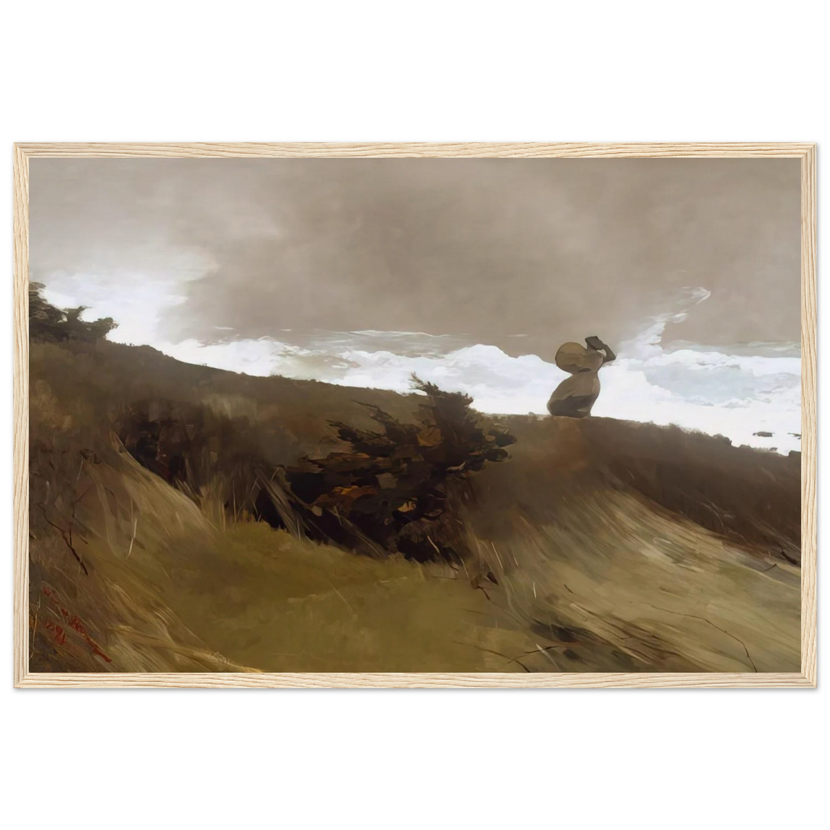 THE WEST WIND Framed Poster | Winslow Homer Framed Prints Wall Art | Winslow Homer Store