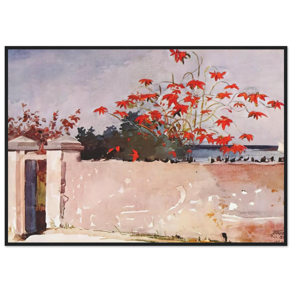 A WALL NASSAU Framed Poster | Winslow Homer Framed Prints Wall Art | Winslow Homer Store
