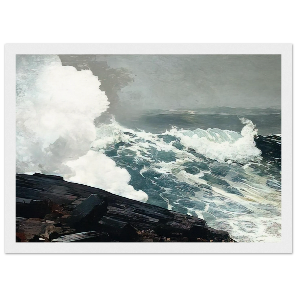 NORTHEASTER Framed Poster | Winslow Homer Framed Prints Wall Art | Winslow Homer Store