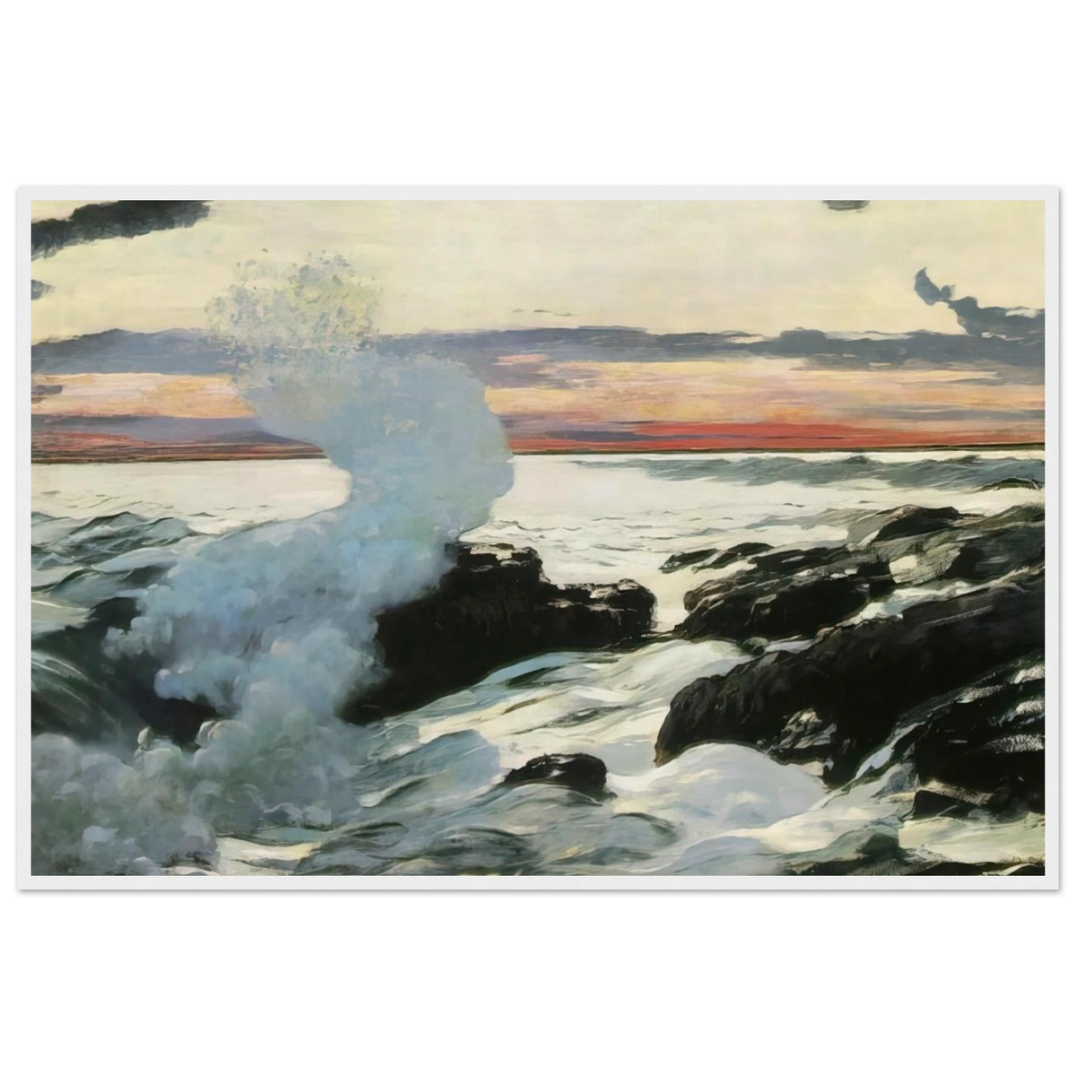 WEST POINT PROUT S NECK Framed Poster | Winslow Homer Framed Prints Wall Art | Winslow Homer Store