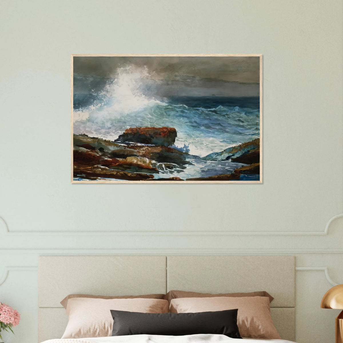 INCOMING TIDE SCARBORO MAINE Framed Poster | Winslow Homer Framed Prints Wall Art | Winslow Homer Store