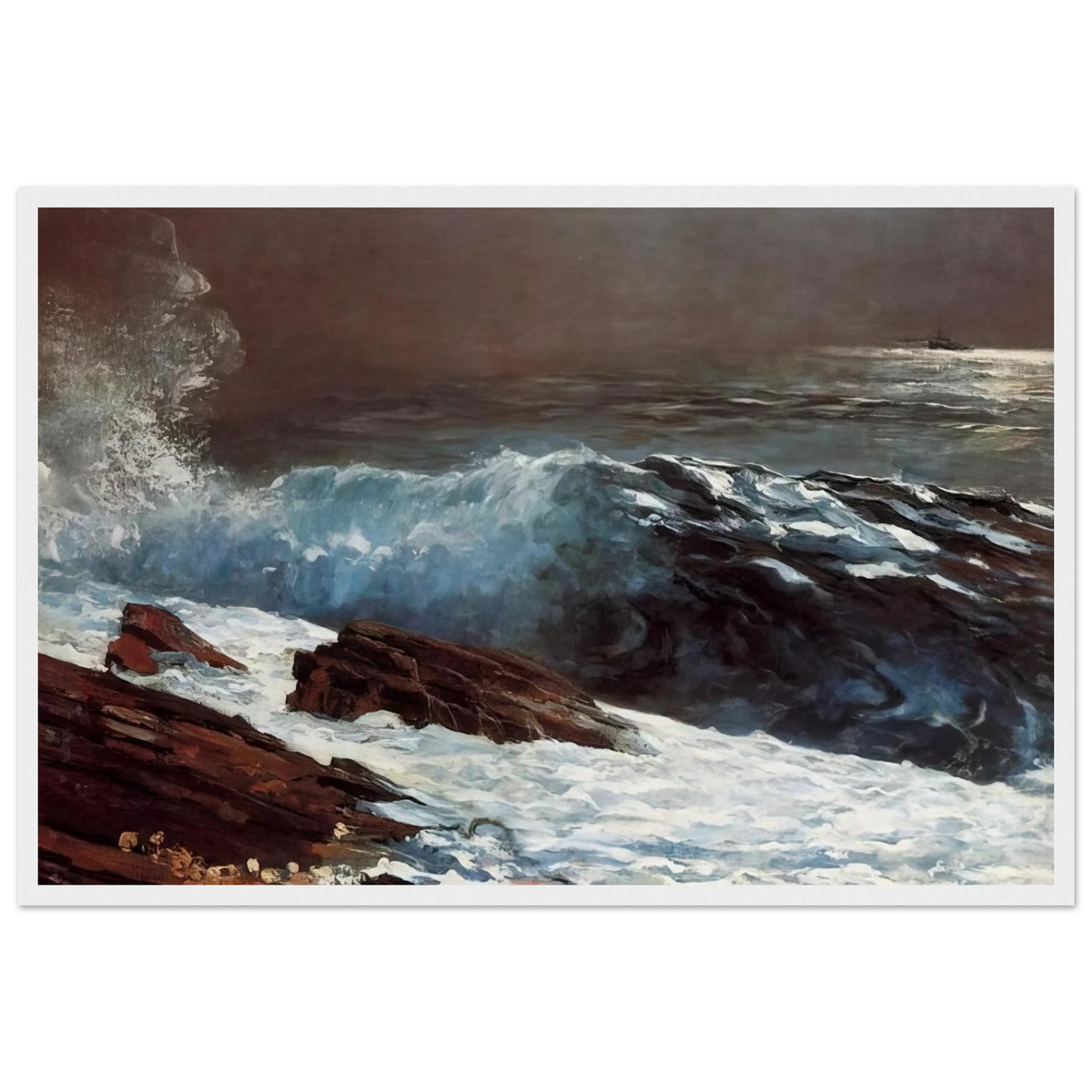 SUNLIGHT ON THE COAST Framed Poster | Winslow Homer Framed Prints Wall Art | Winslow Homer Store