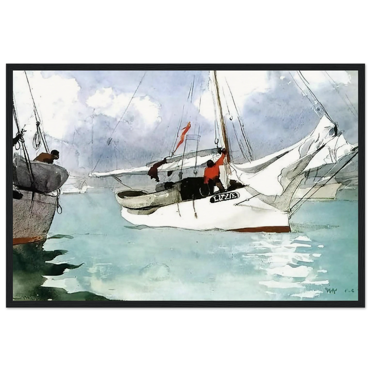 FISHING BOATS KEY WEST Framed Poster | Winslow Homer Framed Prints Wall Art | Winslow Homer Store