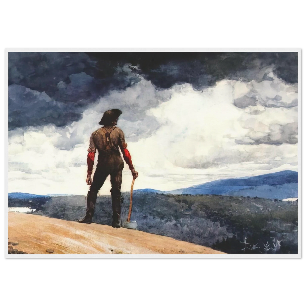 THE WOODCUTTER Framed Poster | Winslow Homer Framed Prints Wall Art | Winslow Homer Store
