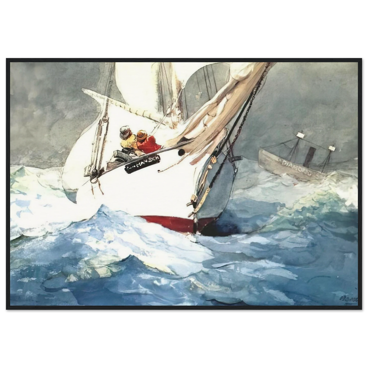 DIAMOND SHOAL Framed Poster | Winslow Homer Framed Prints Wall Art | Winslow Homer Store