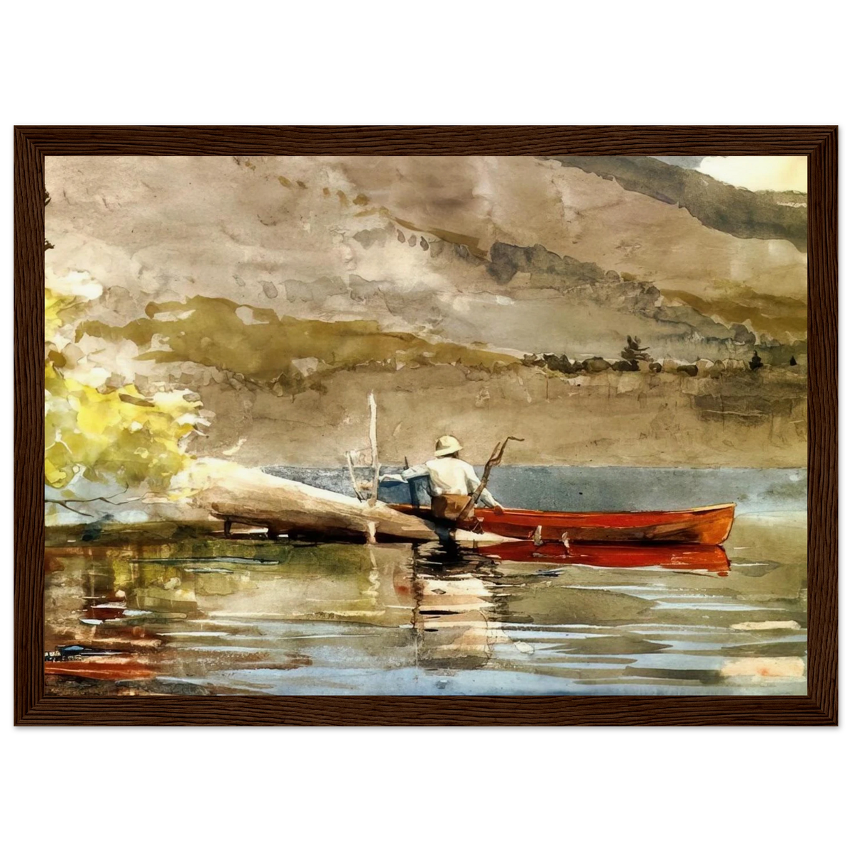 THE RED CANOE 1884 Framed Poster | Winslow Homer Framed Prints Wall Art | Winslow Homer Store