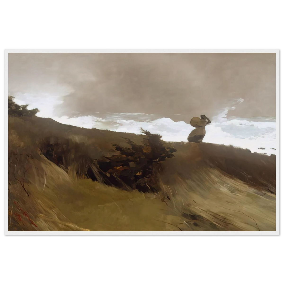 THE WEST WIND Framed Poster | Winslow Homer Framed Prints Wall Art | Winslow Homer Store