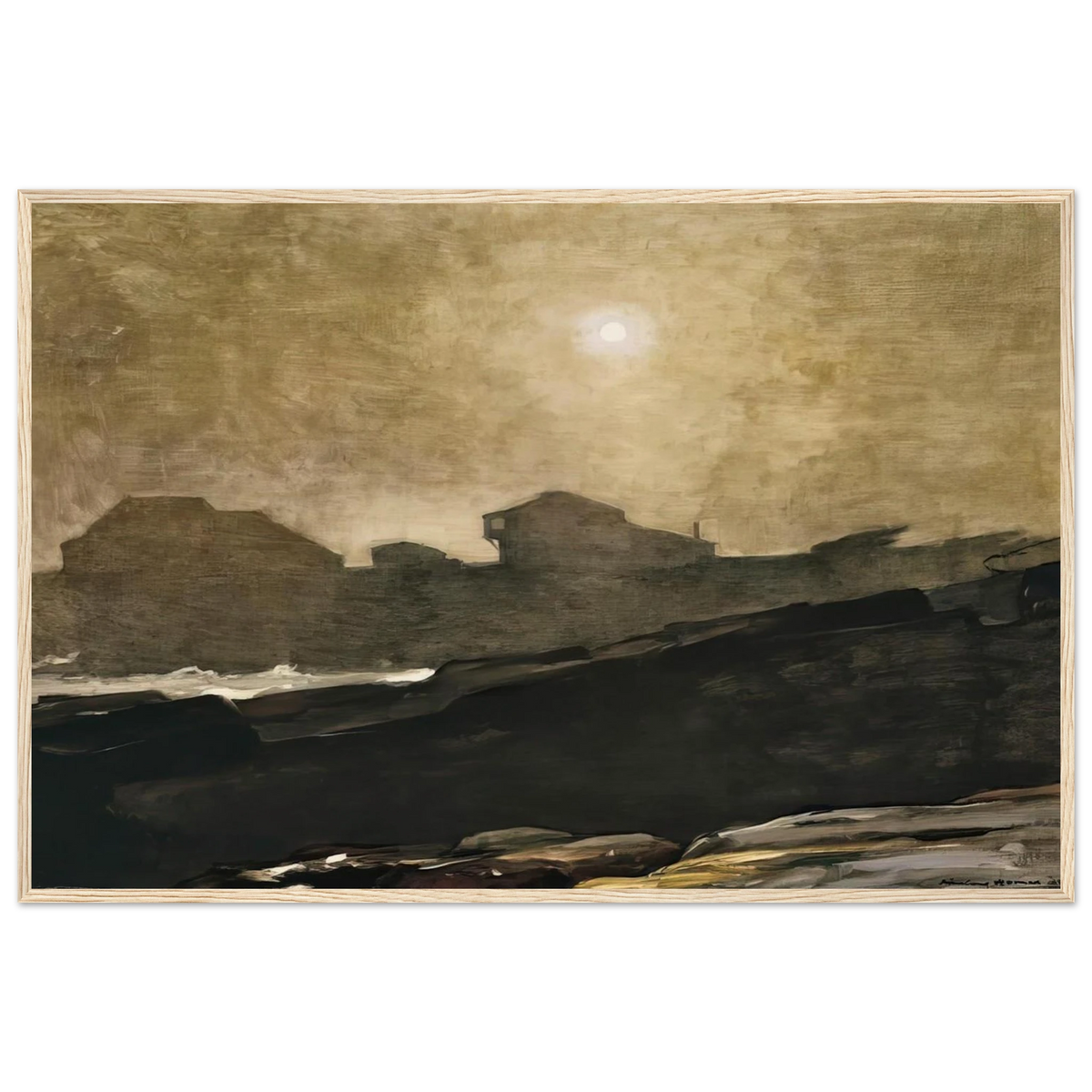 THE ARTISTS STUDIO IN AFTERNOON FOG 1894 Framed Poster | Winslow Homer Framed Prints Wall Art | Winslow Homer Store