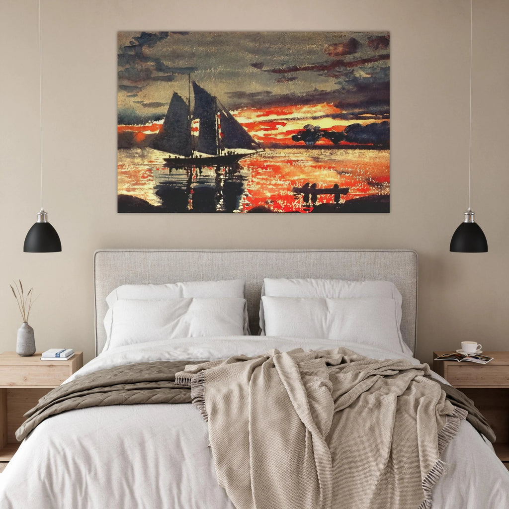 SUNSET FIRES Poster | Winslow Homer Poster | Winslow Homer Store