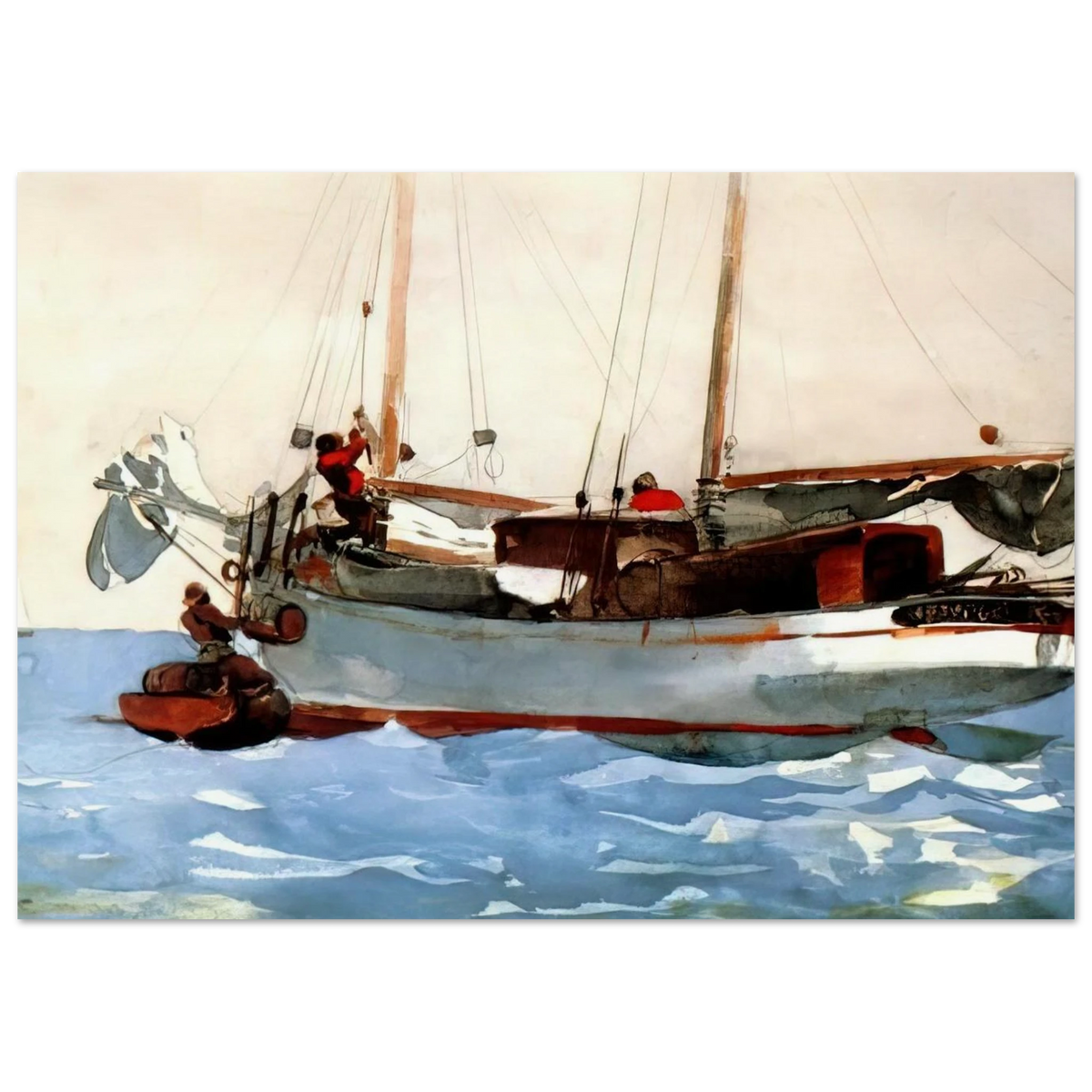 TAKING ON WET PROVISIONS Poster | Winslow Homer Poster | Winslow Homer Store