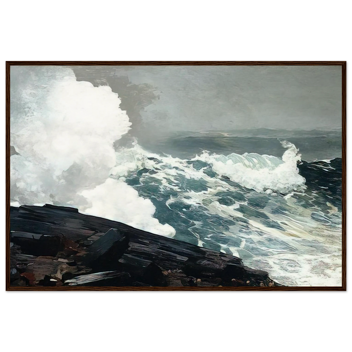NORTHEASTER Framed Poster | Winslow Homer Framed Prints Wall Art | Winslow Homer Store