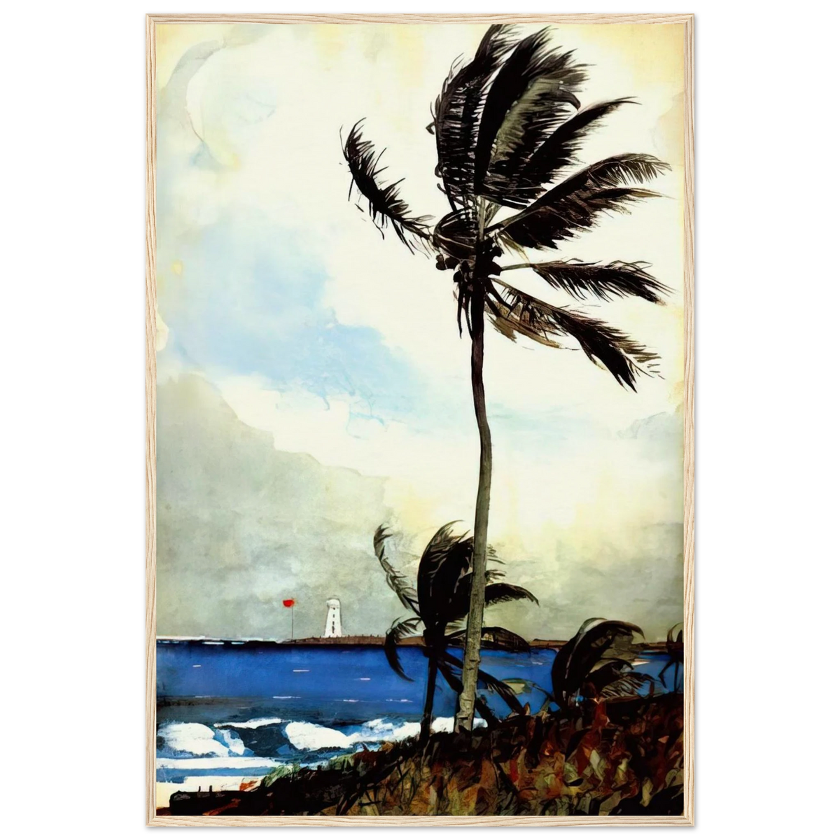 PALM TREE NASSAU Framed Poster | Winslow Homer Framed Prints Wall Art | Winslow Homer Store