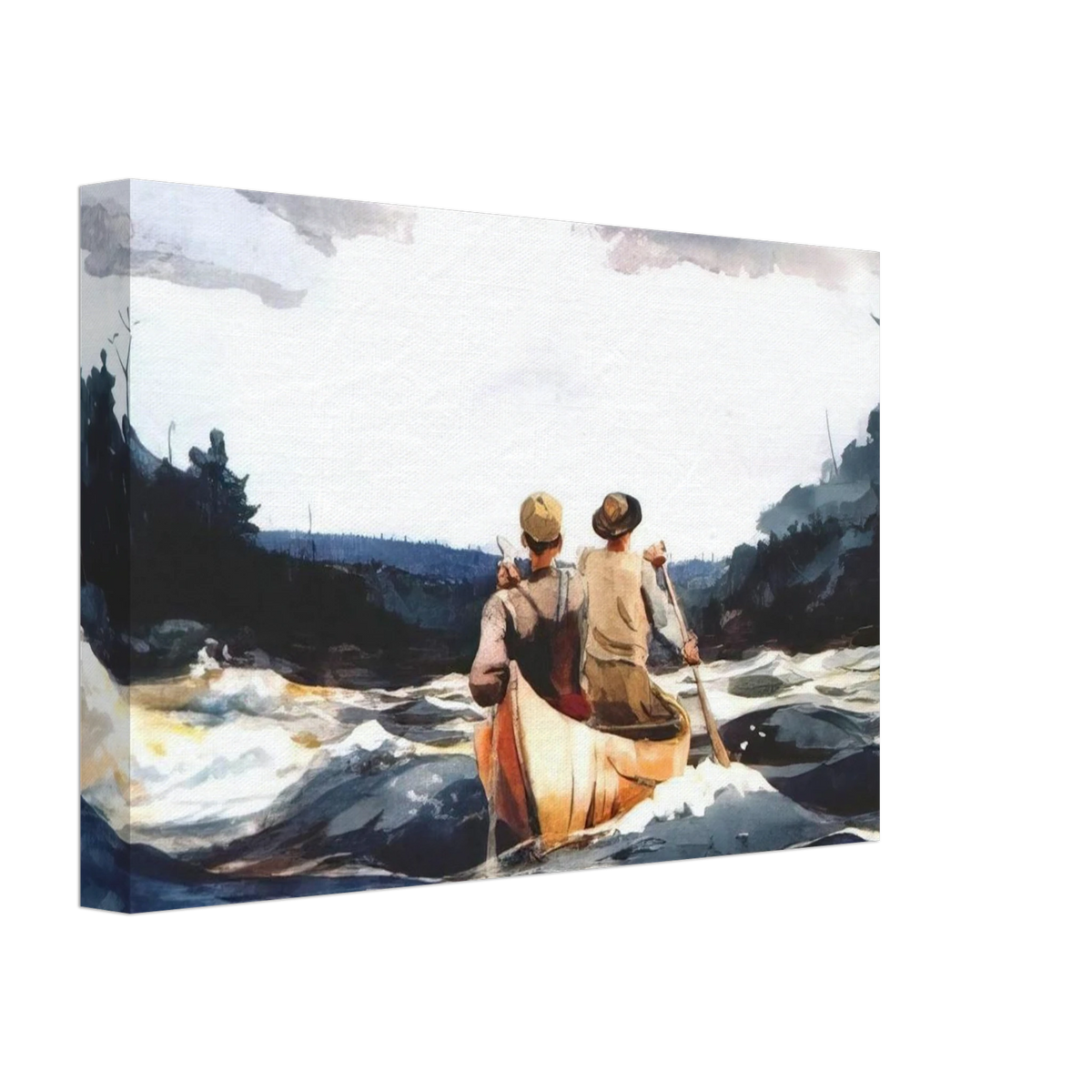 CANOE IN THE RAPIDS Canvas | Winslow Homer Canvas | Winslow Homer Store