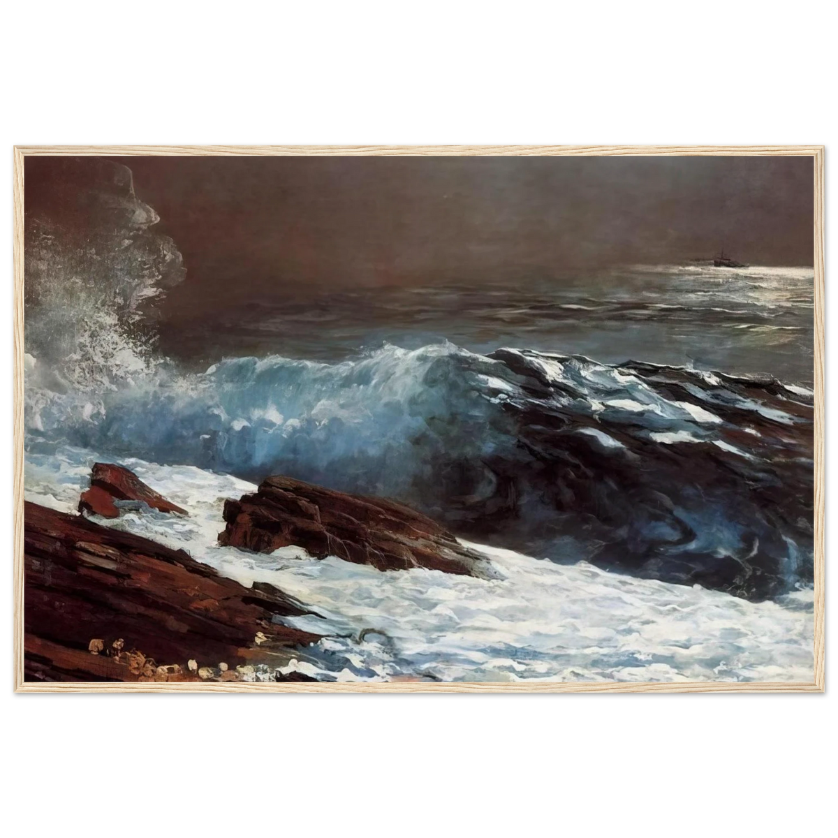 SUNLIGHT ON THE COAST Framed Poster | Winslow Homer Framed Prints Wall Art | Winslow Homer Store