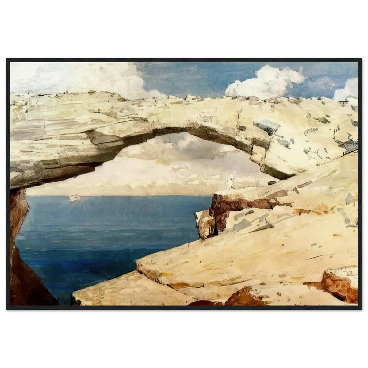 GLASS WINDOWS BAHAMAS 1885 Framed Poster | Winslow Homer Framed Prints Wall Art | Winslow Homer Store