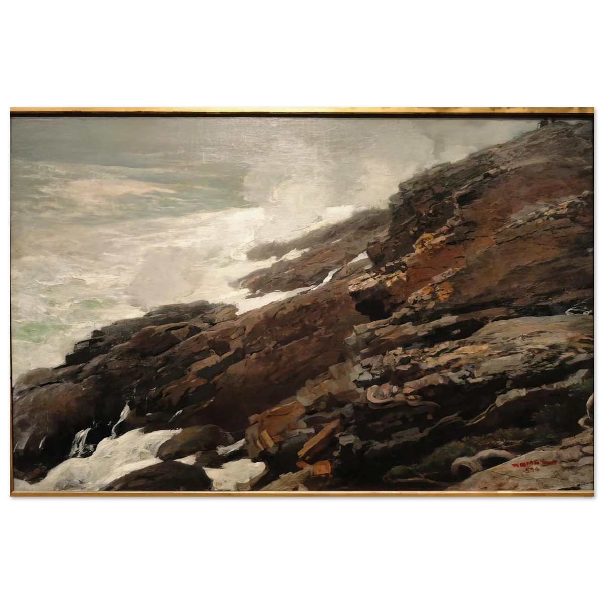 HIGH CLIFF COAST OF MAINE Poster | Winslow Homer Poster | Winslow Homer Store