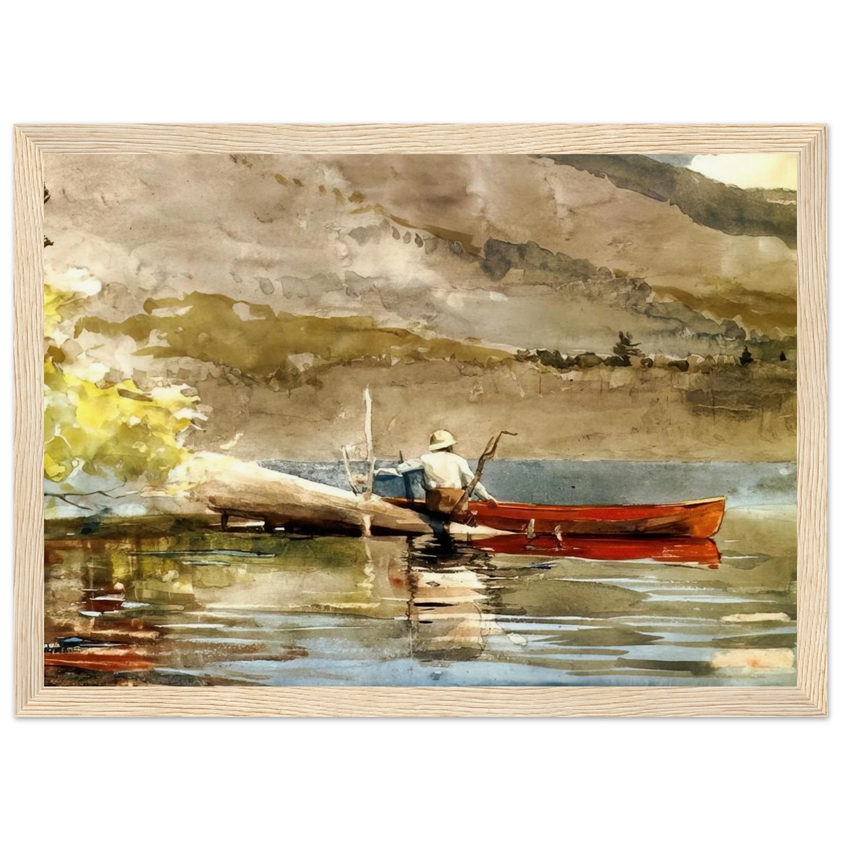 THE RED CANOE 1884 Framed Poster | Winslow Homer Framed Prints Wall Art | Winslow Homer Store