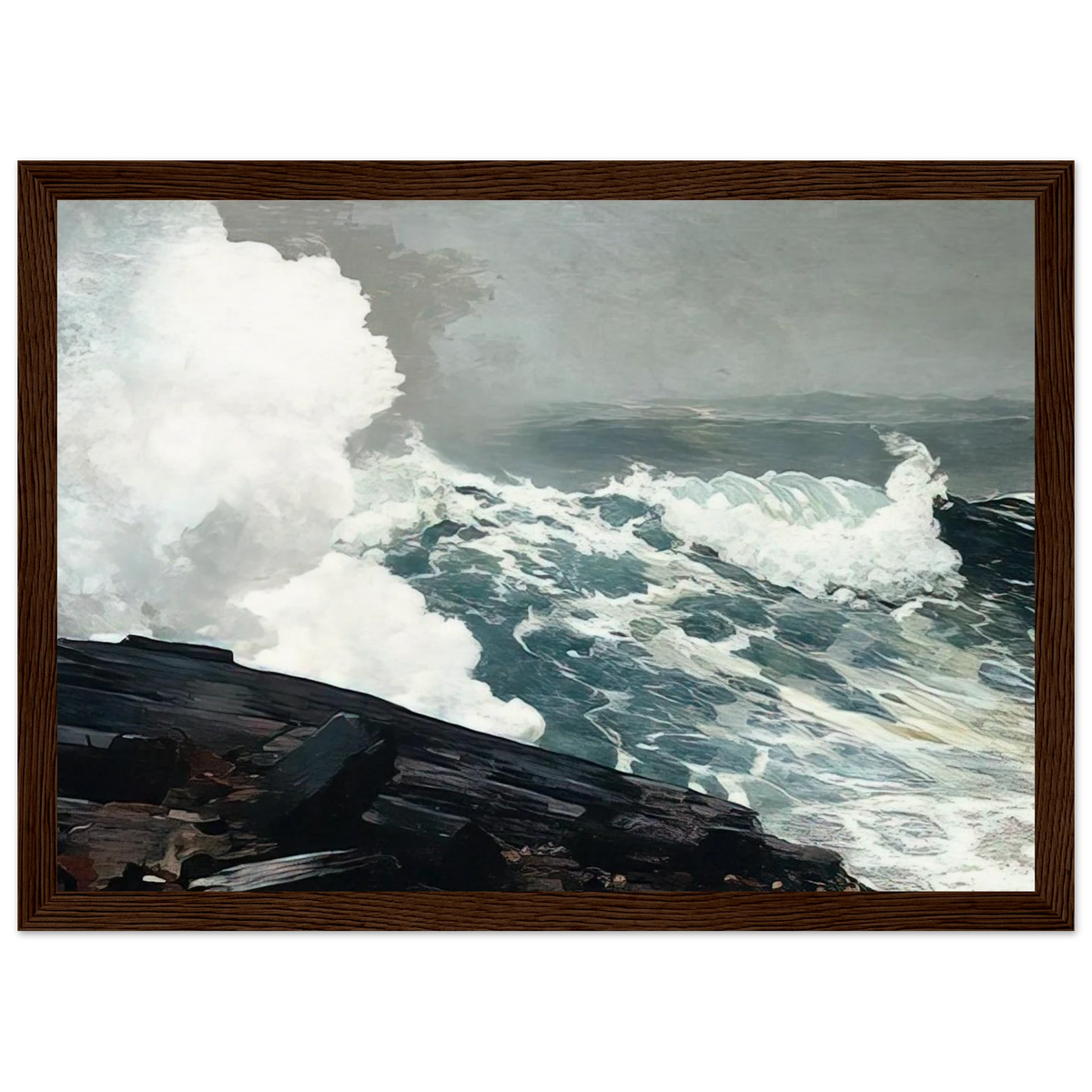 NORTHEASTER Framed Poster | Winslow Homer Framed Prints Wall Art | Winslow Homer Store