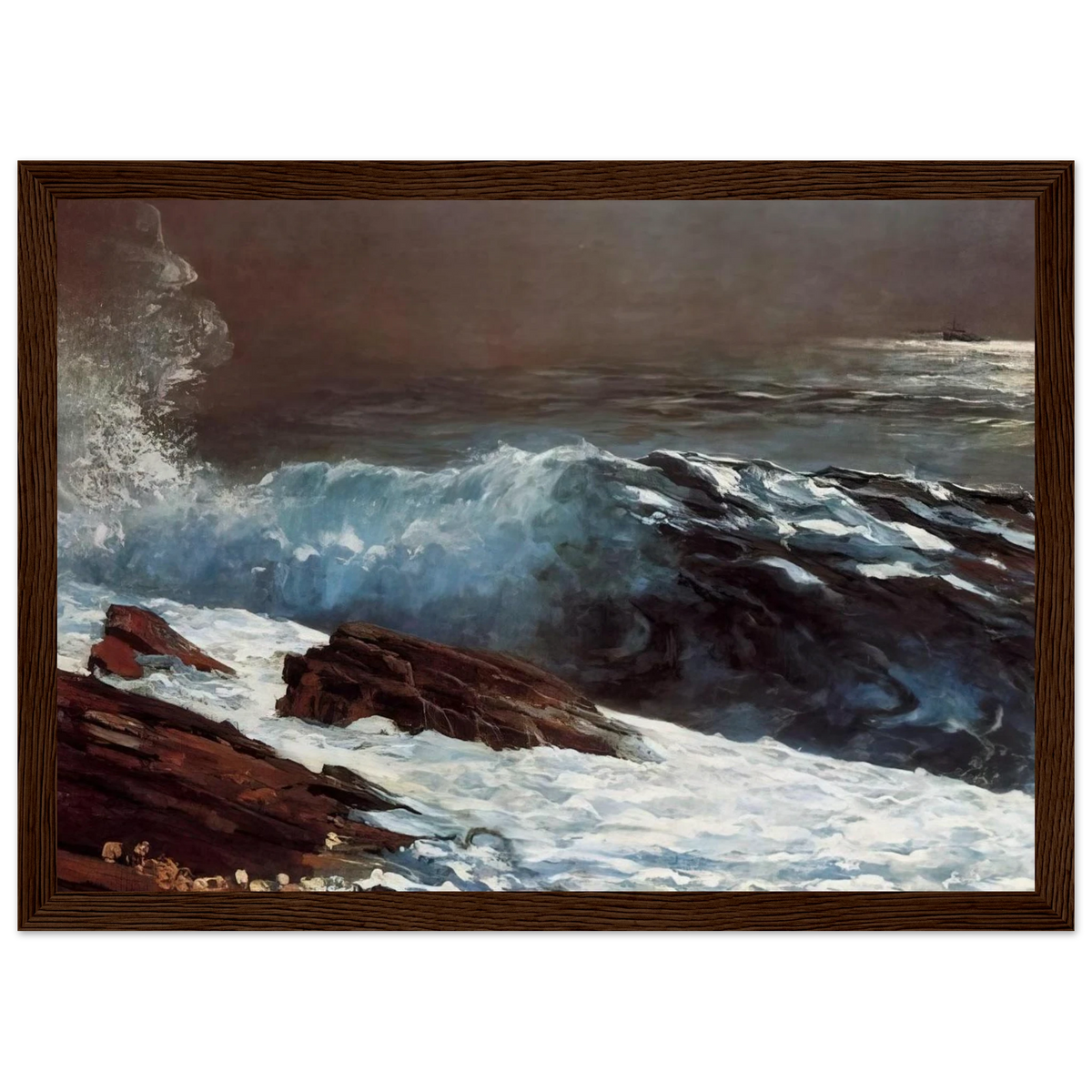 SUNLIGHT ON THE COAST Framed Poster | Winslow Homer Framed Prints Wall Art | Winslow Homer Store