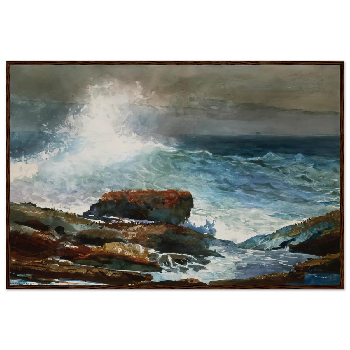 INCOMING TIDE SCARBORO MAINE Framed Poster | Winslow Homer Framed Prints Wall Art | Winslow Homer Store