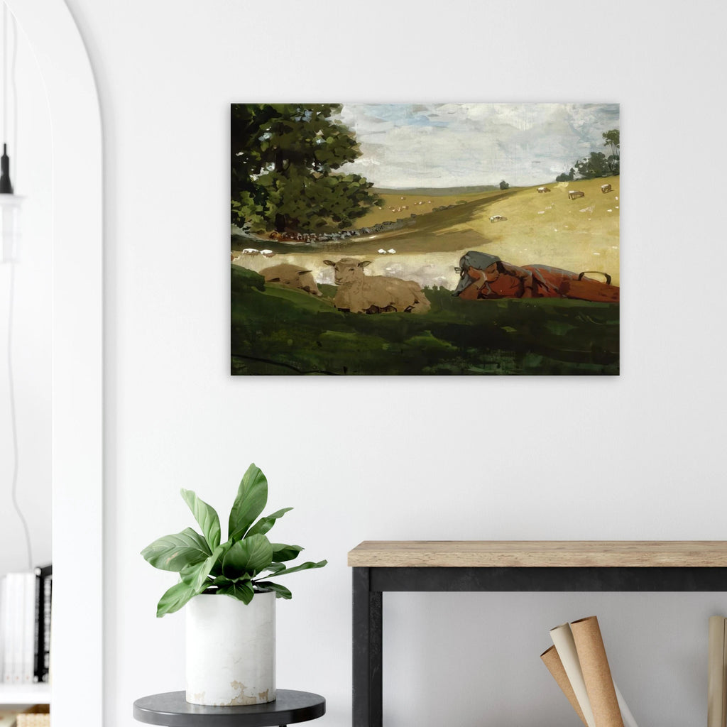 WARM AFTERNOON SHEPHERDESS Canvas | Winslow Homer Canvas | Winslow Homer Store