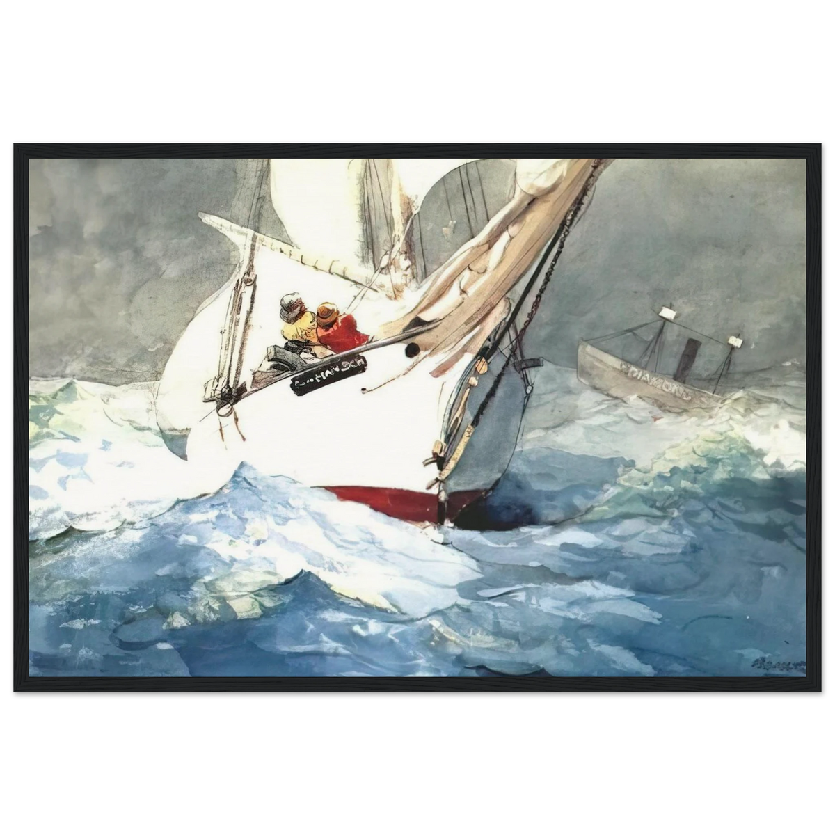 DIAMOND SHOAL Framed Poster | Winslow Homer Framed Prints Wall Art | Winslow Homer Store