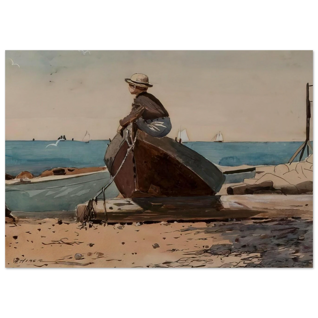 WAITING FOR DAD Poster | Winslow Homer Poster | Winslow Homer Store