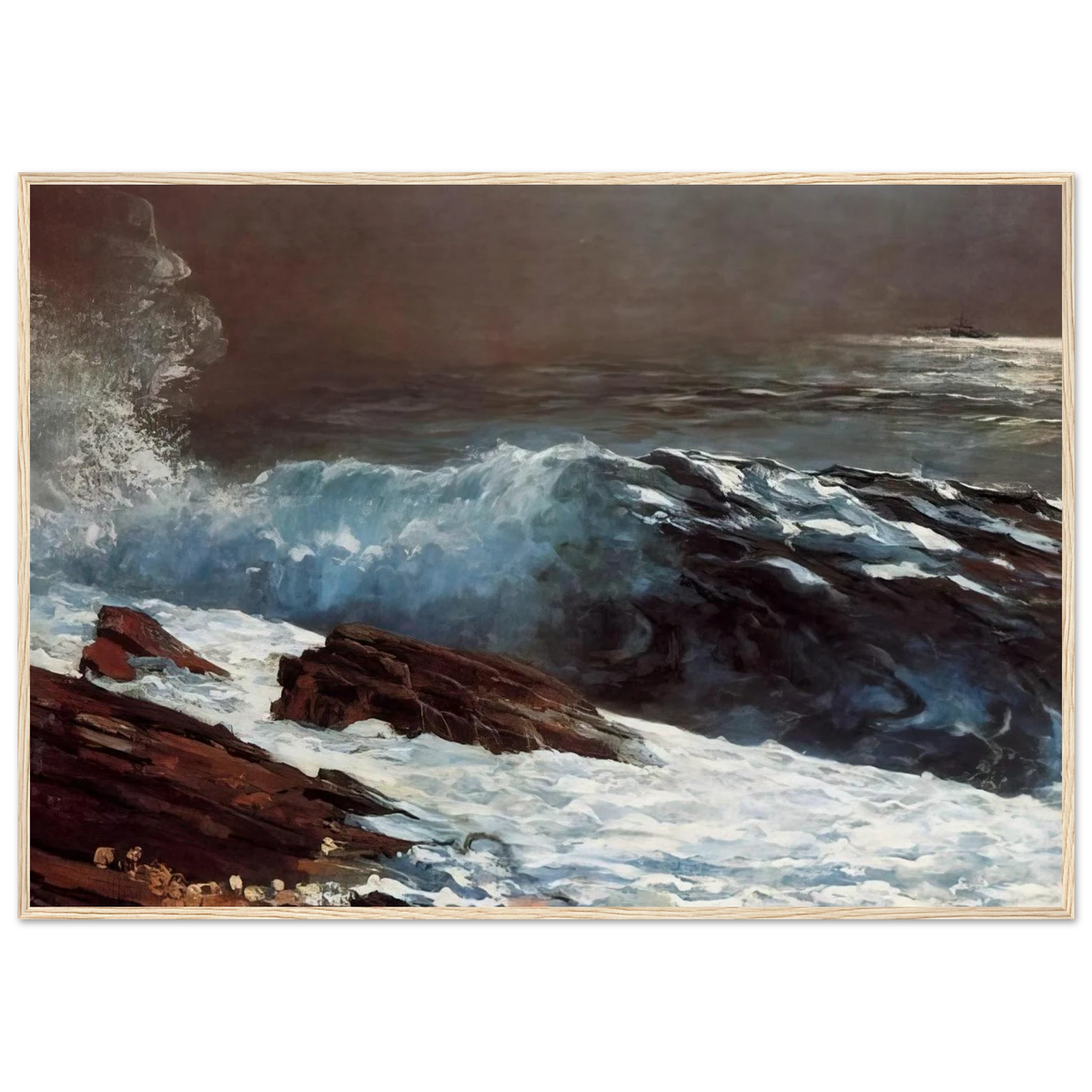 SUNLIGHT ON THE COAST Framed Poster | Winslow Homer Framed Prints Wall Art | Winslow Homer Store