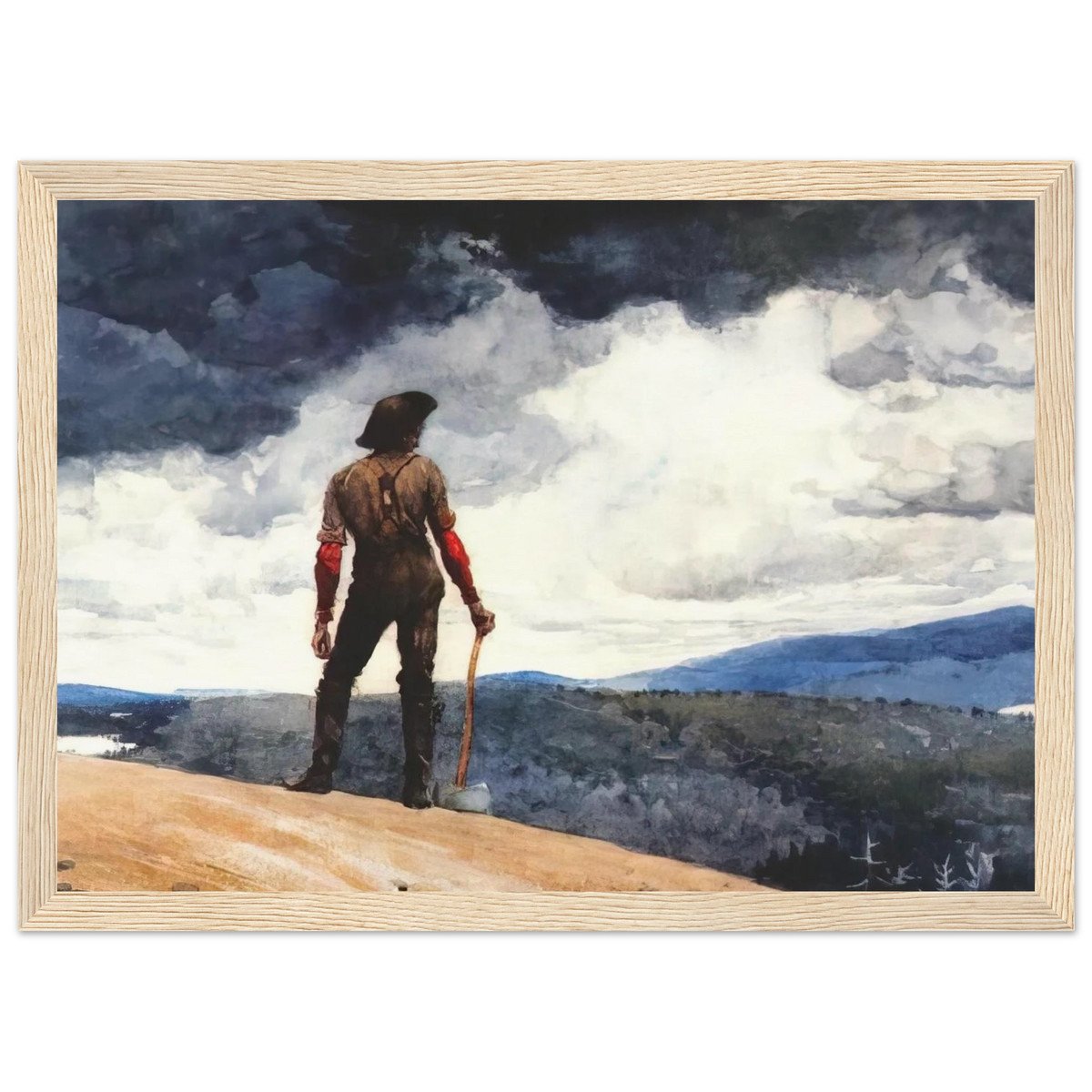 THE WOODCUTTER Framed Poster | Winslow Homer Framed Prints Wall Art | Winslow Homer Store