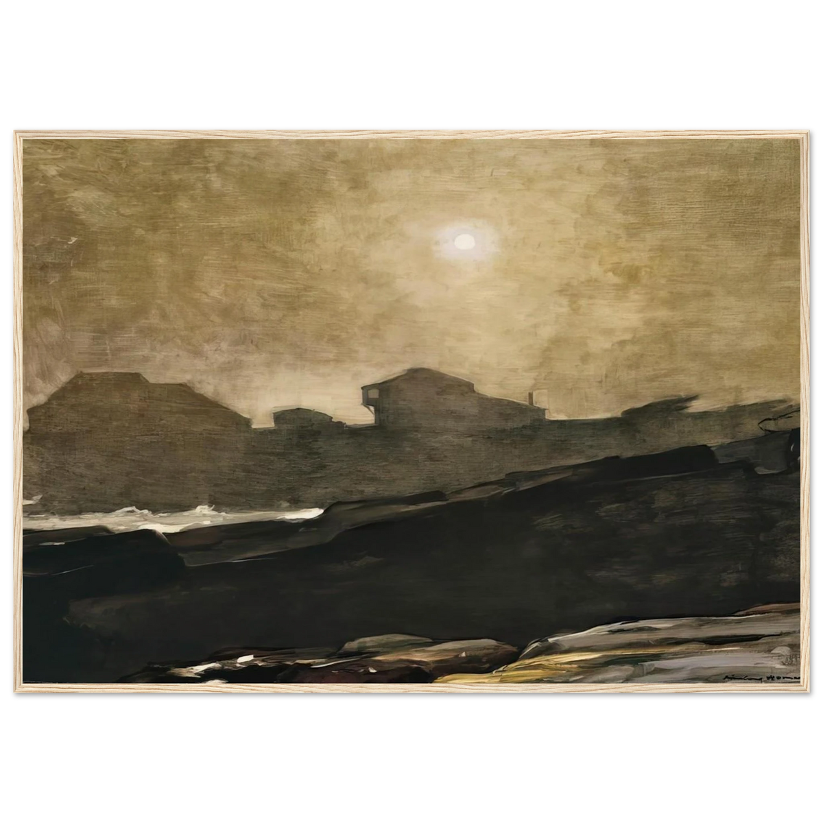 THE ARTISTS STUDIO IN AFTERNOON FOG 1894 Framed Poster | Winslow Homer Framed Prints Wall Art | Winslow Homer Store