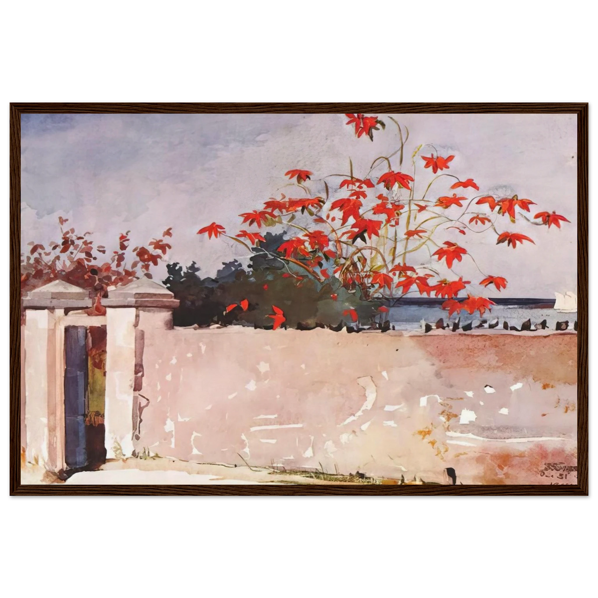 A WALL NASSAU Framed Poster | Winslow Homer Framed Prints Wall Art | Winslow Homer Store