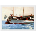 TAKING ON WET PROVISIONS Framed Poster | Winslow Homer Framed Prints Wall Art | Winslow Homer Store