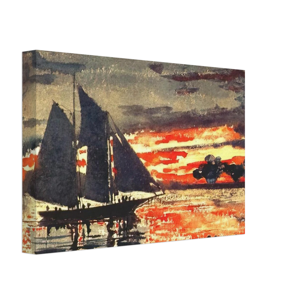 SUNSET FIRES Canvas | Winslow Homer Canvas | Winslow Homer Store