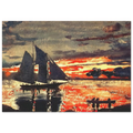 SUNSET FIRES Poster | Winslow Homer Poster | Winslow Homer Store