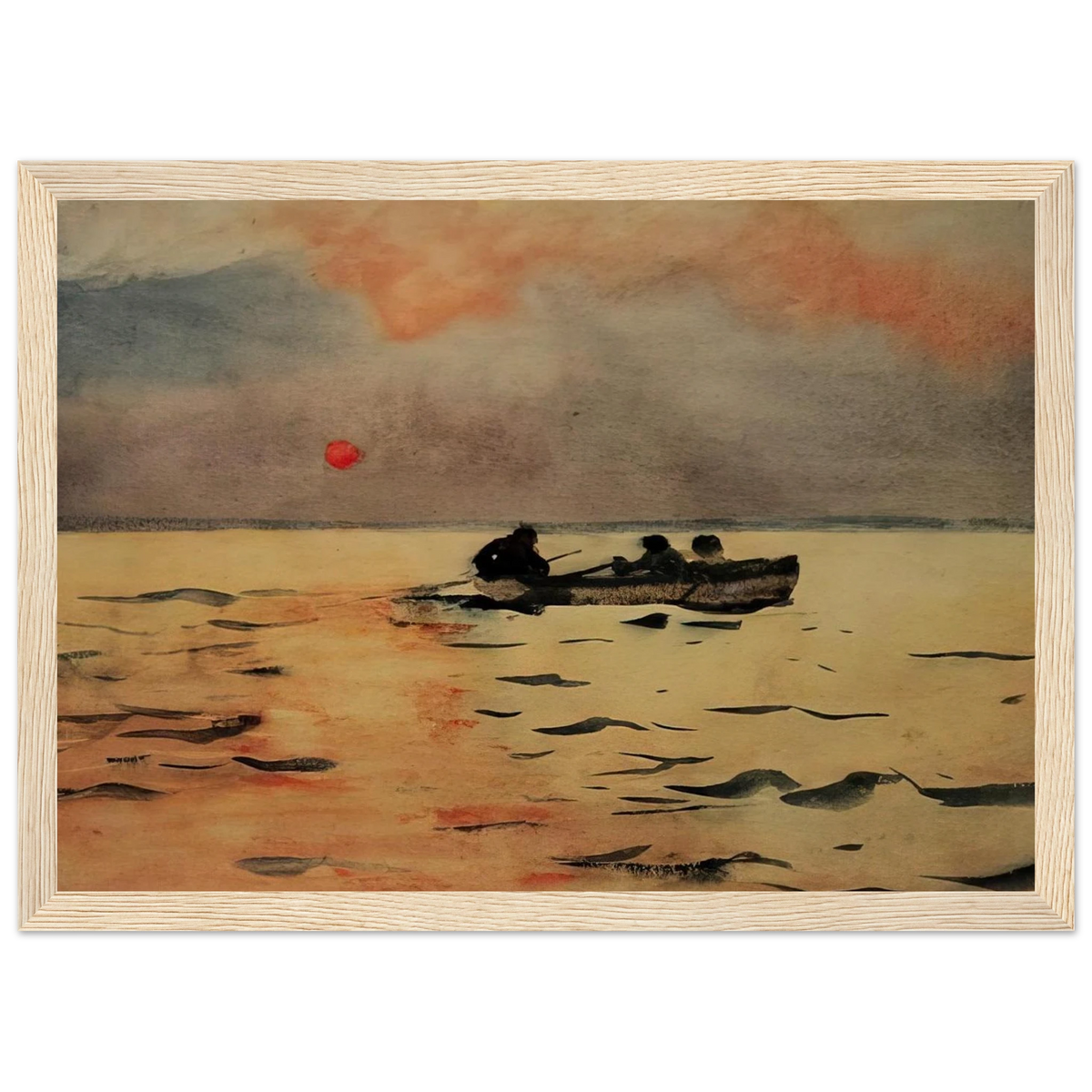 ROWING HOME Framed Poster | Winslow Homer Framed Prints Wall Art | Winslow Homer Store