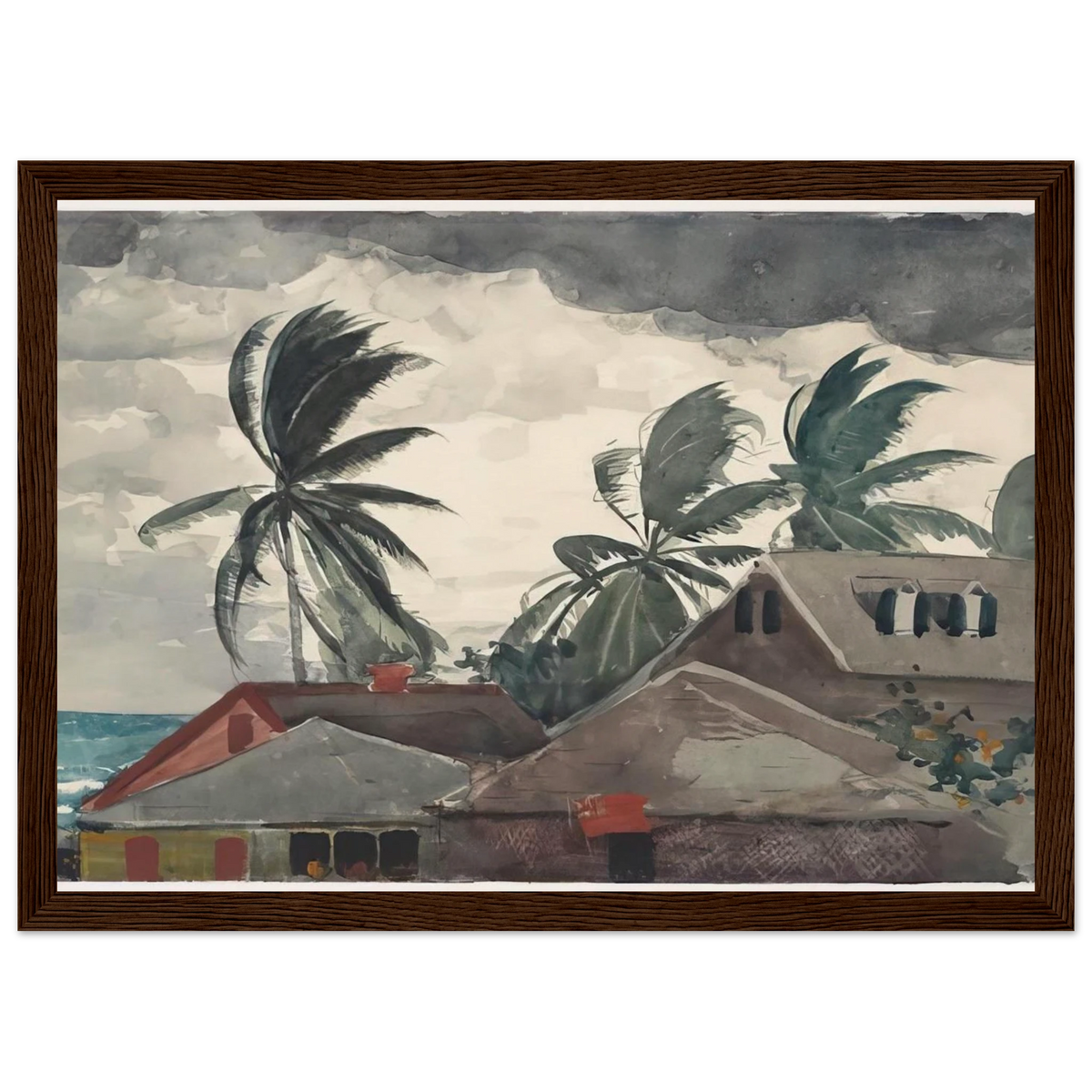 HURRICANE BAHAMAS 1898 Framed Poster | Winslow Homer Framed Prints Wall Art | Winslow Homer Store