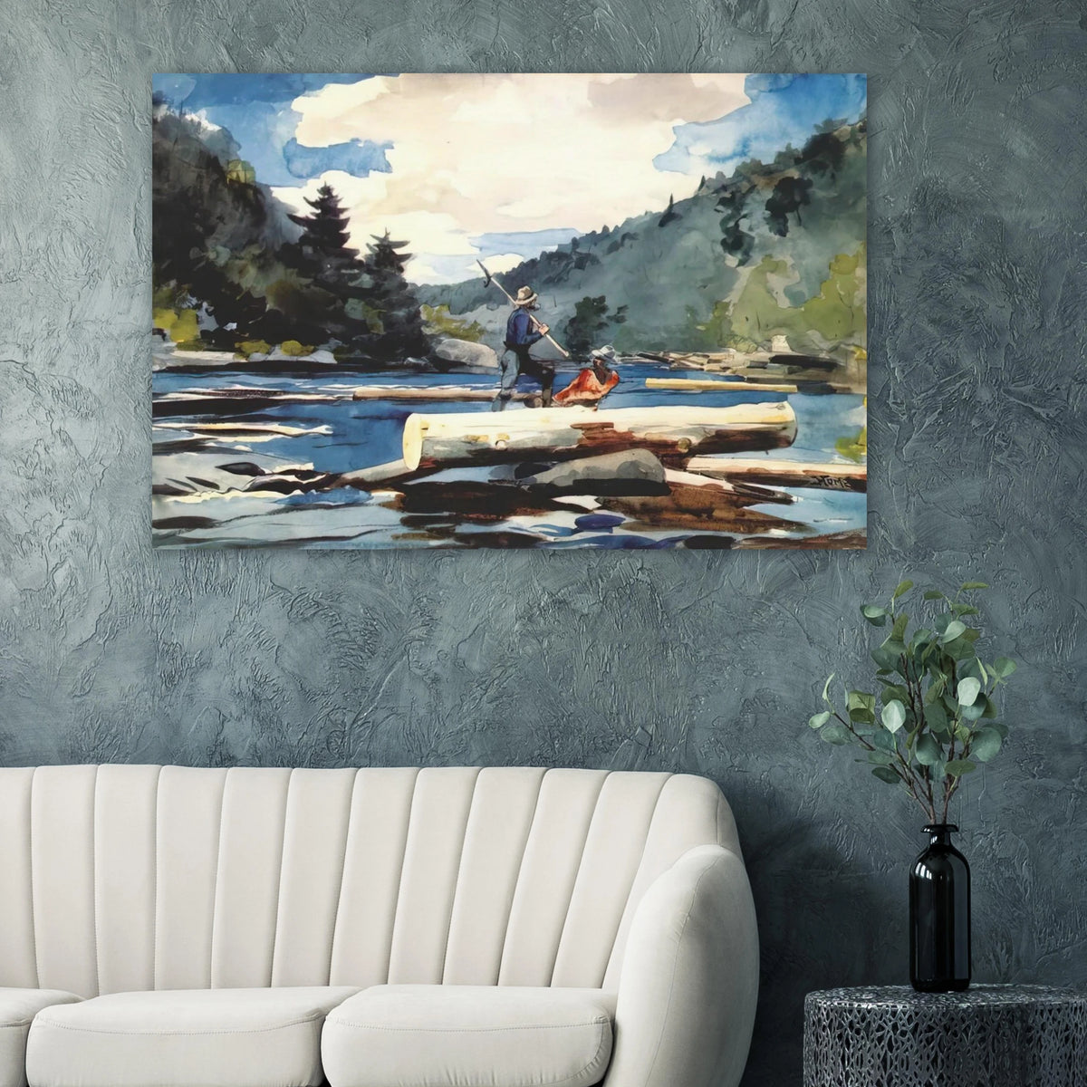 HUDSON RIVER LOGGING Poster | Winslow Homer Poster | Winslow Homer Store