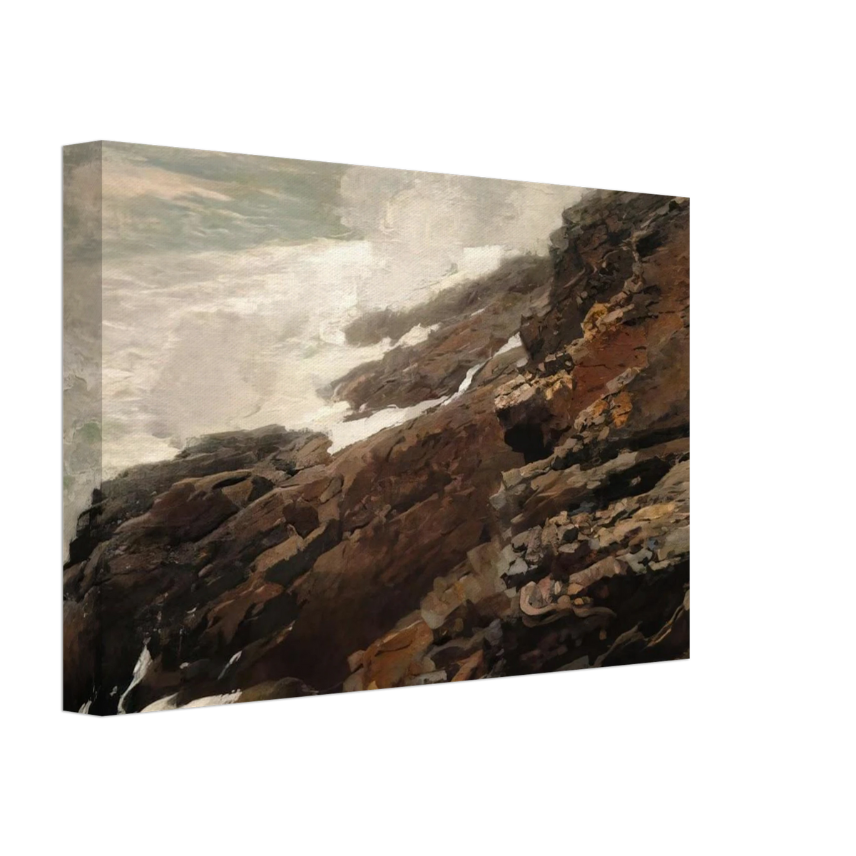 HIGH CLIFF COAST OF MAINE Canvas | Winslow Homer Canvas | Winslow Homer Store